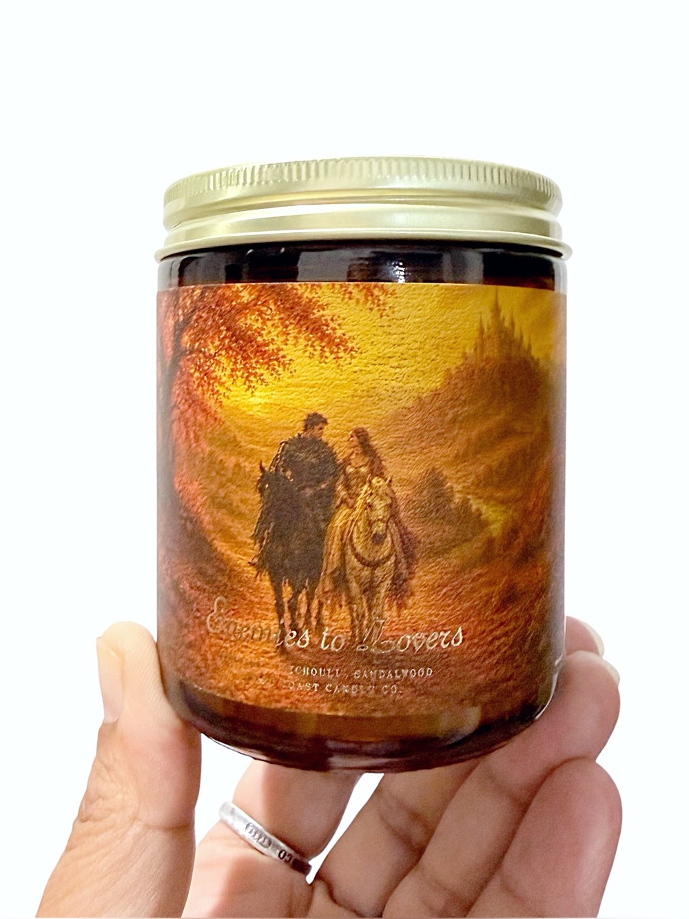 Leoben Company Enemies To Lovers Scented Candle - Amber & Gold